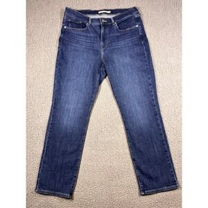 Levis Classic Straight Jeans Womens 31 Dark Wash Denim Stretch 39250-0050